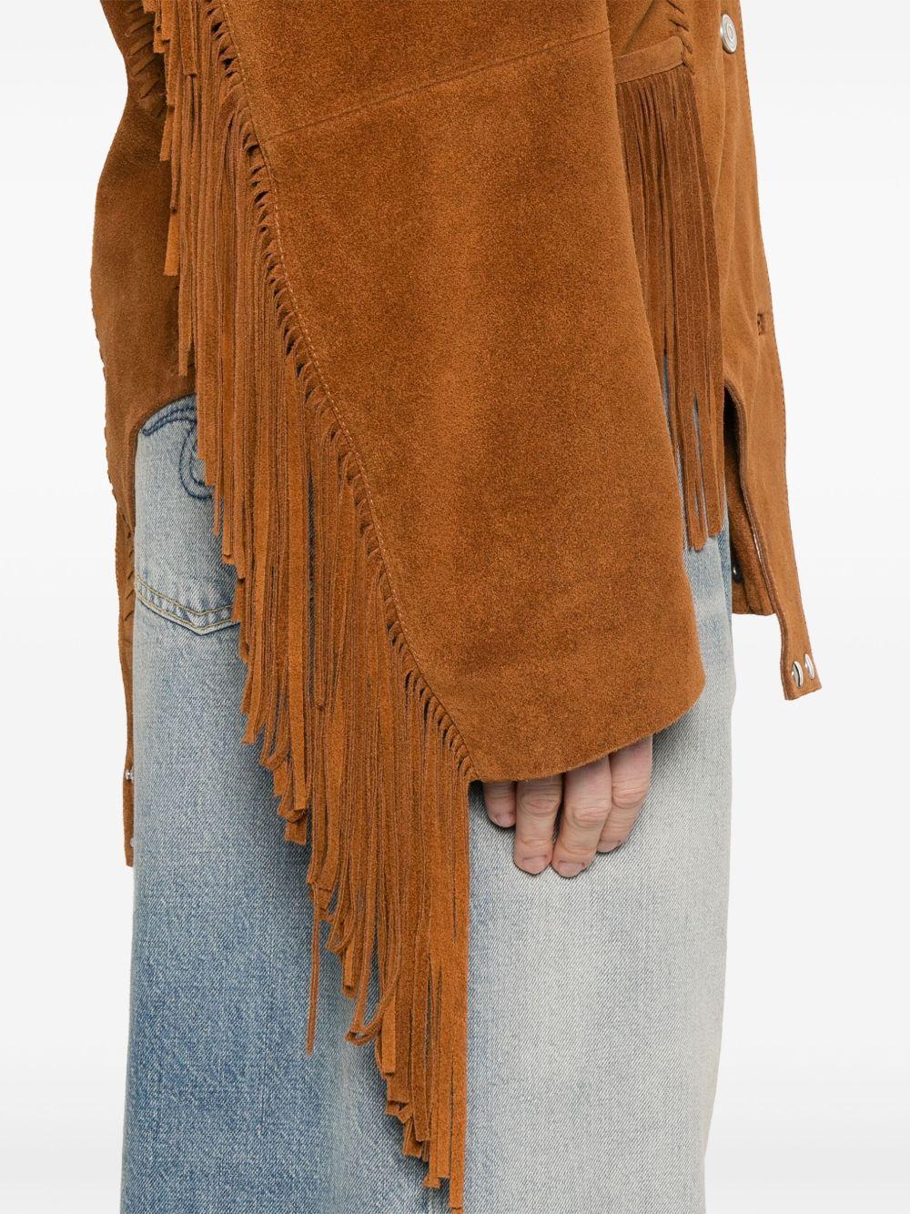 suede fringed jacket Product Image