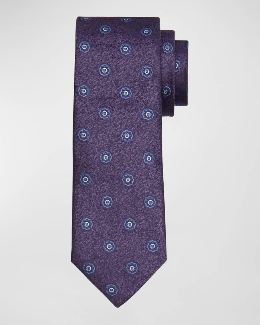 Men's Microfantasy Silk Medallion Tie Product Image