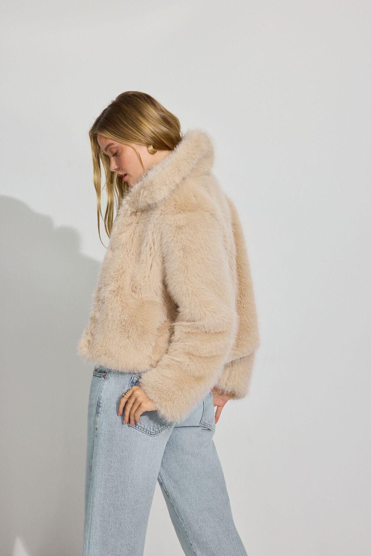 Short Faux Fur Coat Product Image