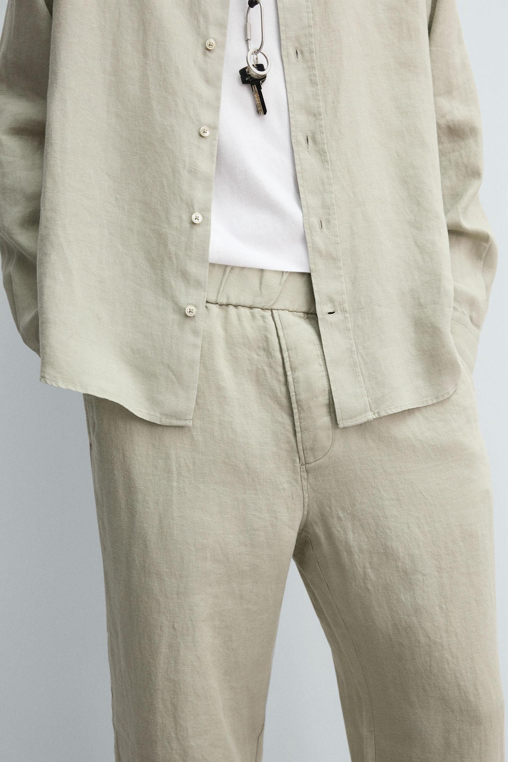 LINEN PANTS IN 100% LINEN Product Image