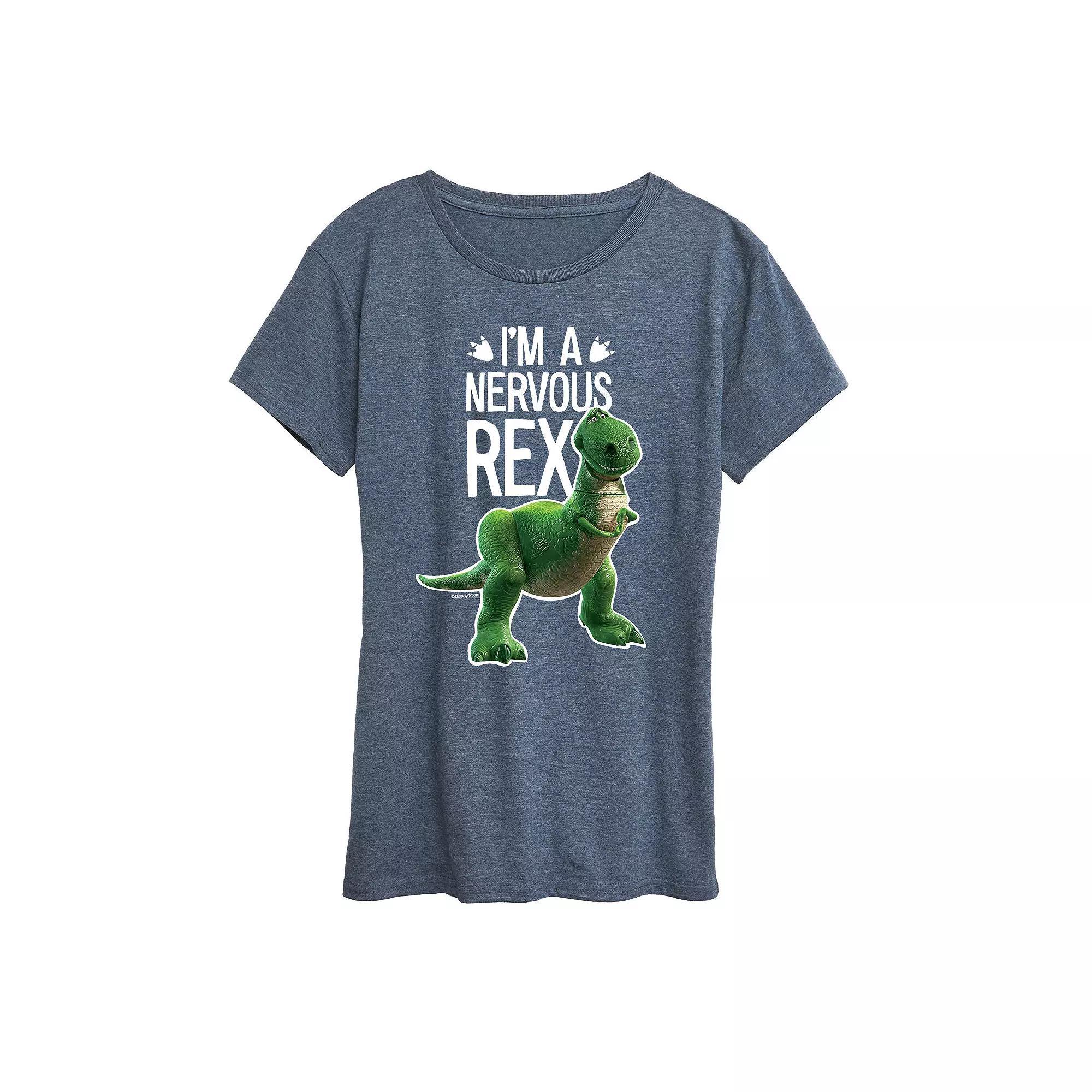 Disney / Pixar's Toy Story Women's Nervous Rex Graphic Tee, Girl's, Size: Medium, Black Product Image