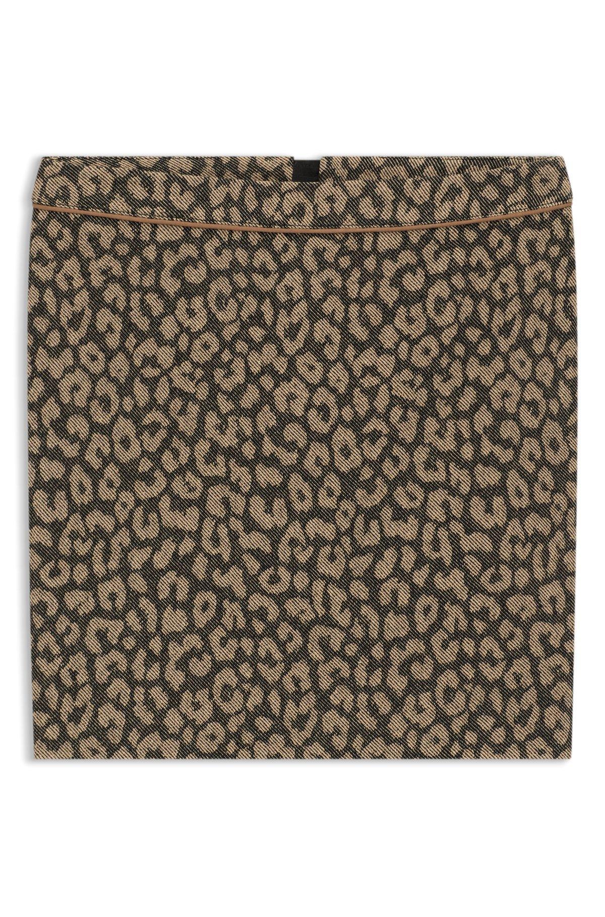 BOSS - Mini skirt in leopard jacquard - Patterned Product Image