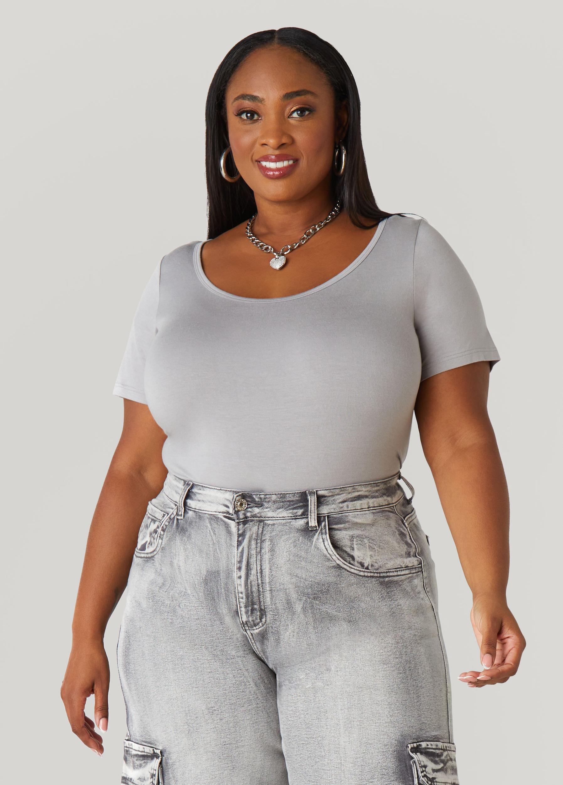 Plus Size The Basic Jersey Tee Ashley Stewart Product Image