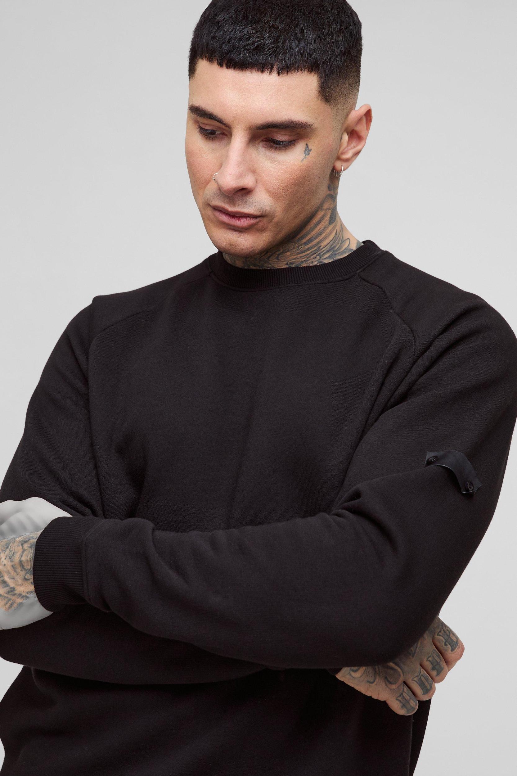 Tall Raglan Jersey Sweater | boohooMAN USA Product Image