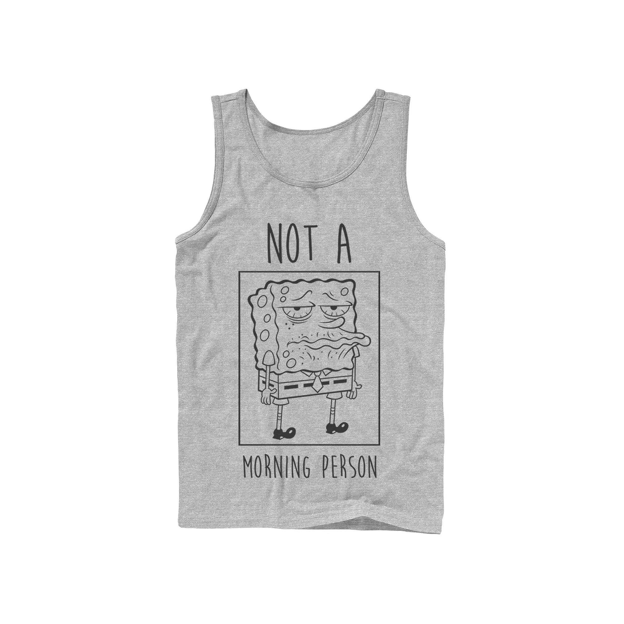 Men's Nickelodeon SpongeBob SquarePants Not A Morning Person Graphic Tank Top,  Product Image