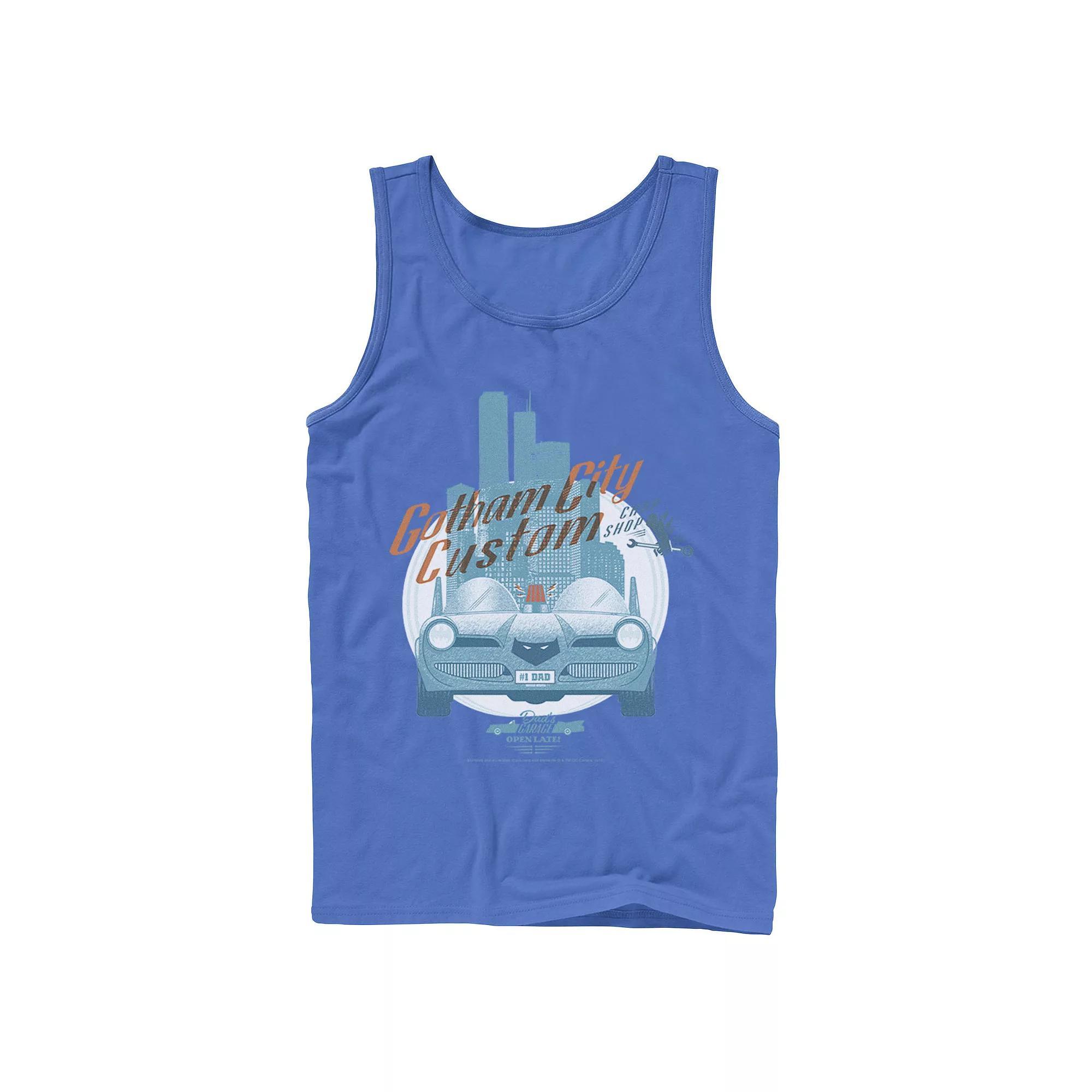 Men's DC Comics Gotham City Customs Shop Poster Tank Top,  Product Image