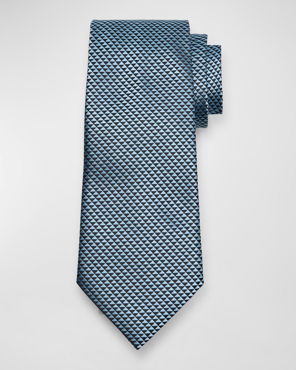 Men's Woven Triangle Silk Tie Product Image