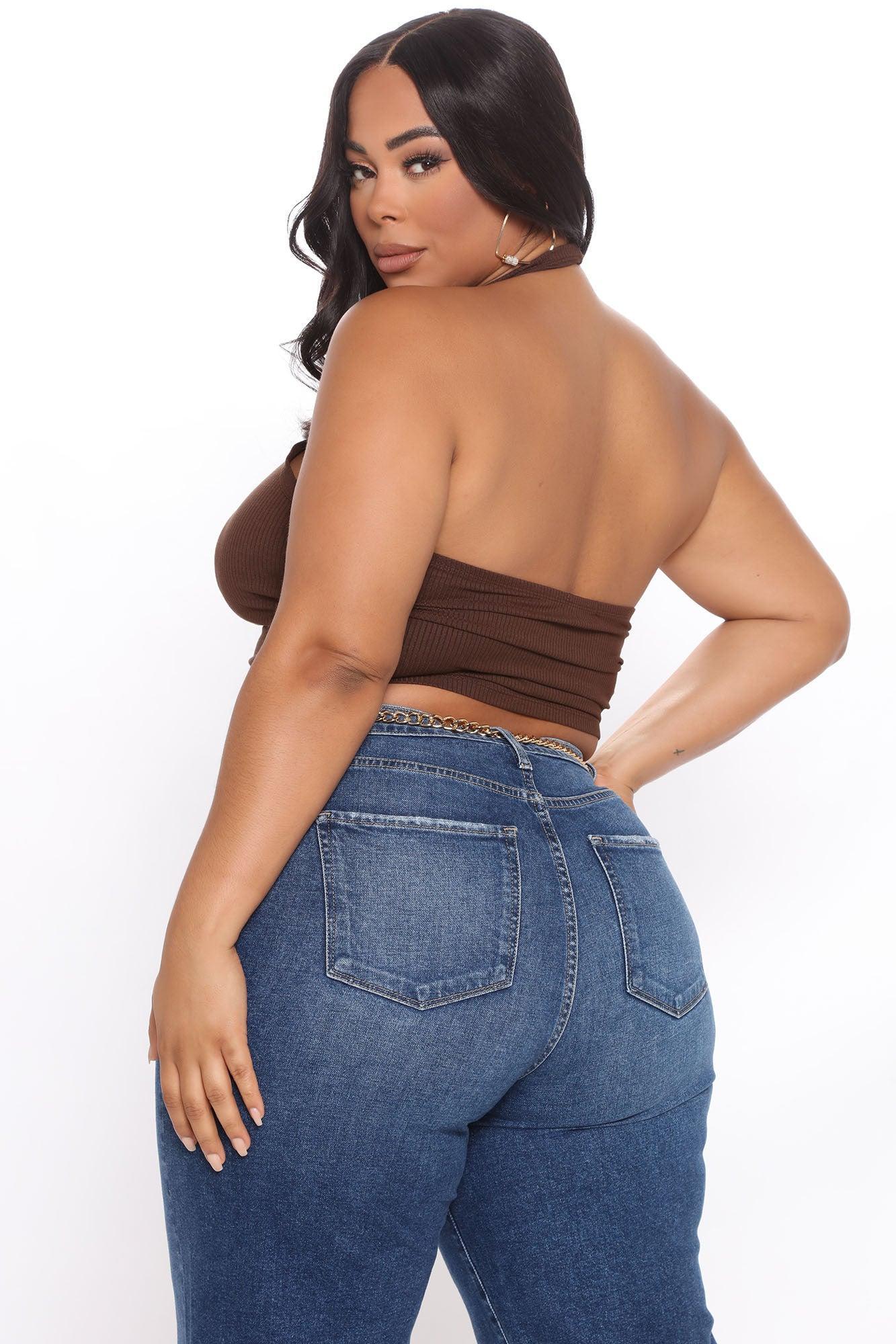 The New Me Halter Top - Chocolate Product Image