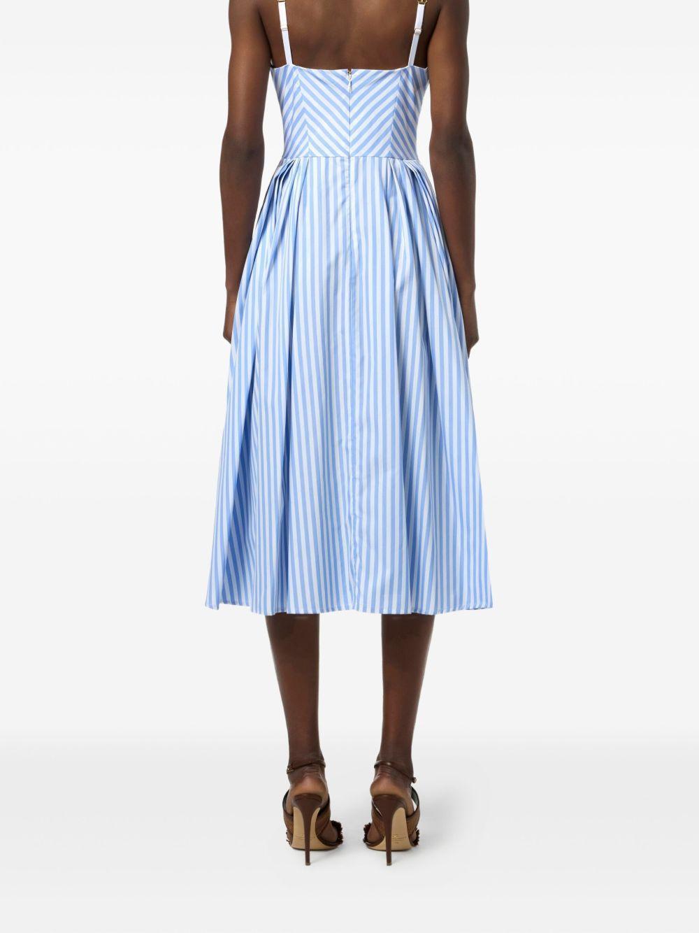 striped bustier midi dress Product Image