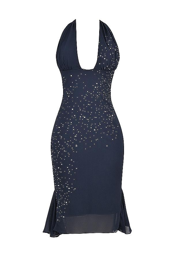 Jovanna Midnight Embellished Midi Dress - SALE Product Image