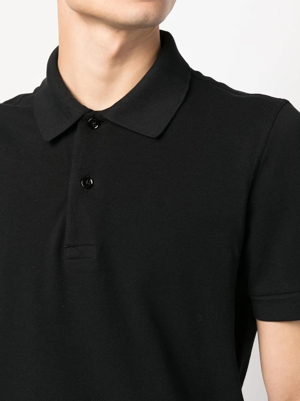 short-sleeved cotton polo shirt  Product Image