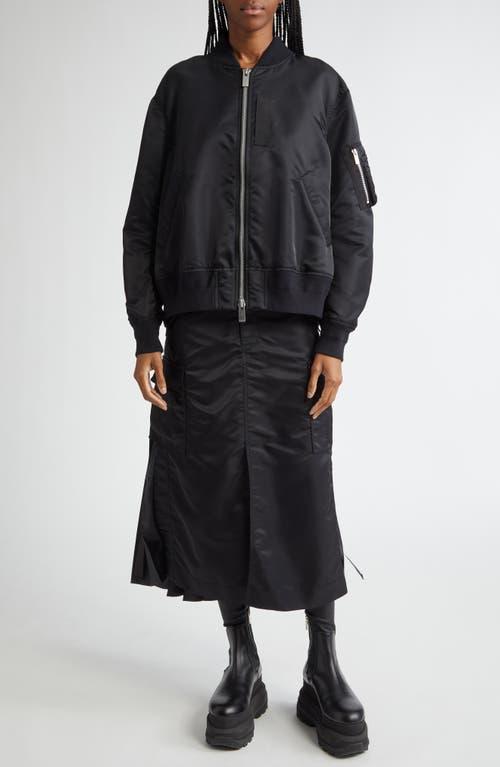 SACAI Nylon-twill Pleated Cargo Midi Skirt In Black Product Image