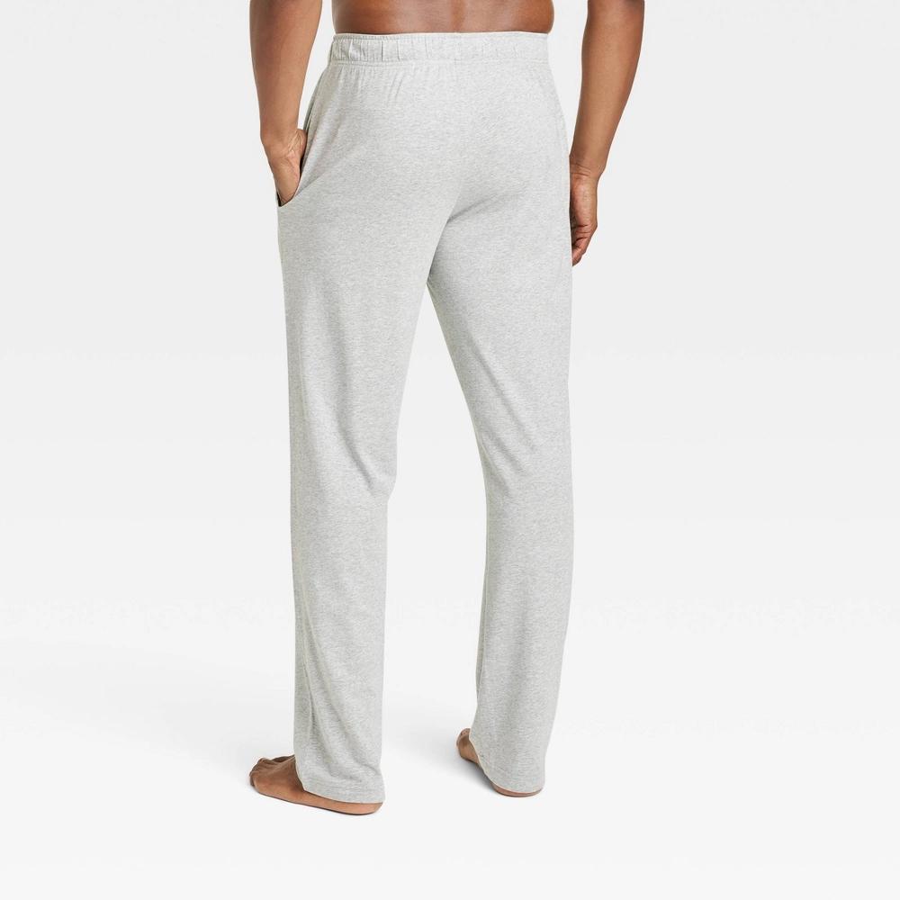 Mens Cotton Modal Knit Pajama Pants - Goodfellow & Co Heathered Gray Product Image