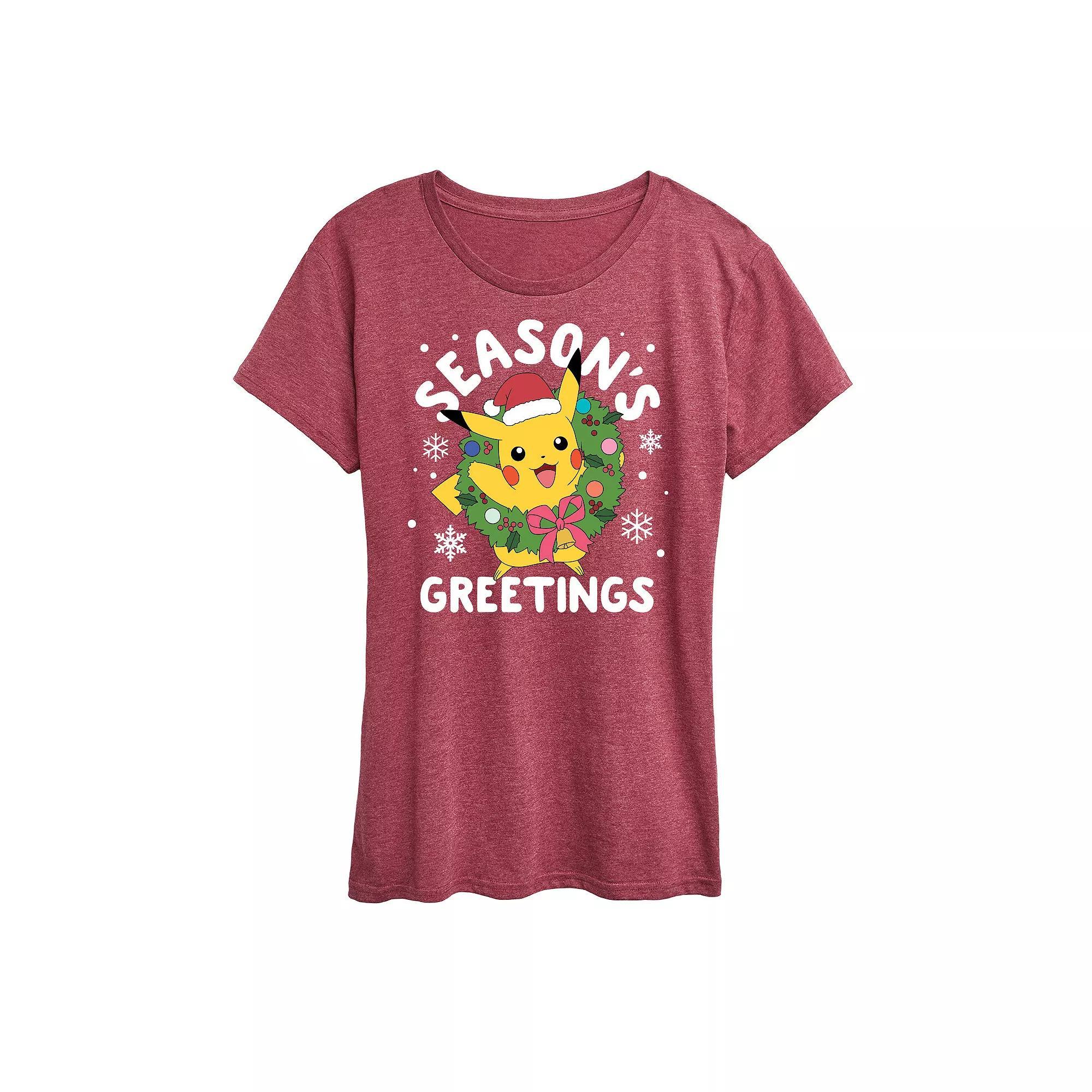 Women's Pokemon Seasons Greetings Tee, Girl's,  Product Image