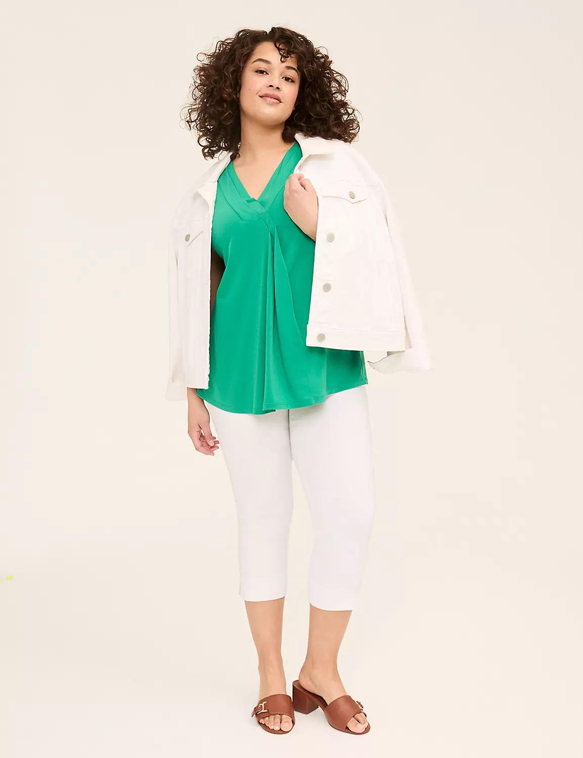 Swing Sleeveless Pleat-Front Top Product Image