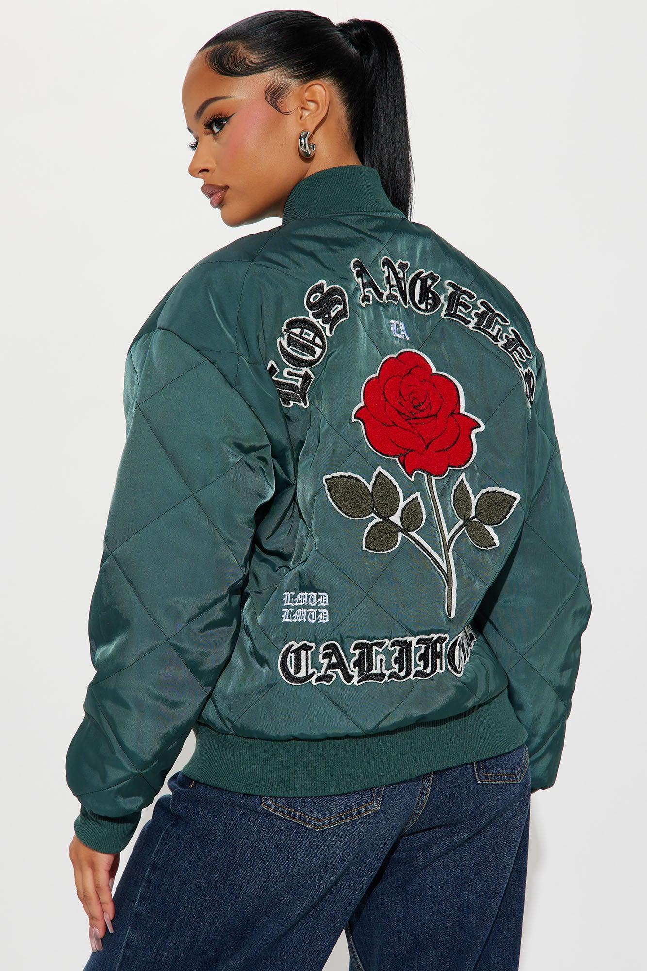 Sienna Rose Bomber Jacket - Hunter Product Image