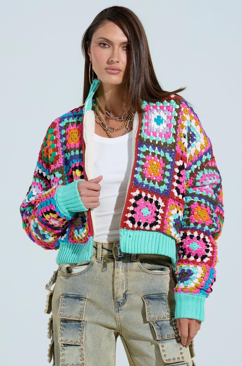 AZURRA CROCHET BOMBER Product Image