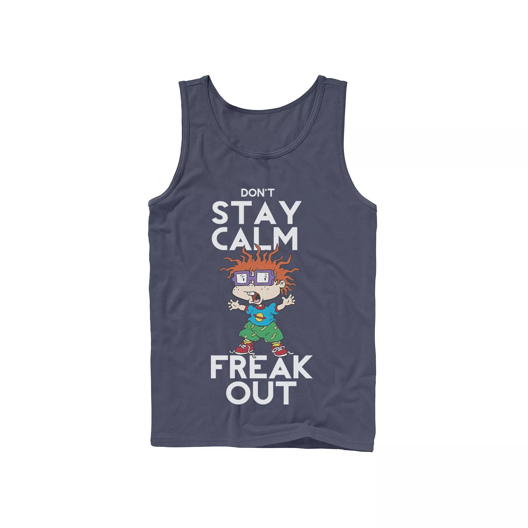 Men's Nickelodeon Rugrats Chuckie Don't Stay Calm Freak Out Graphic Tank Top,  Product Image