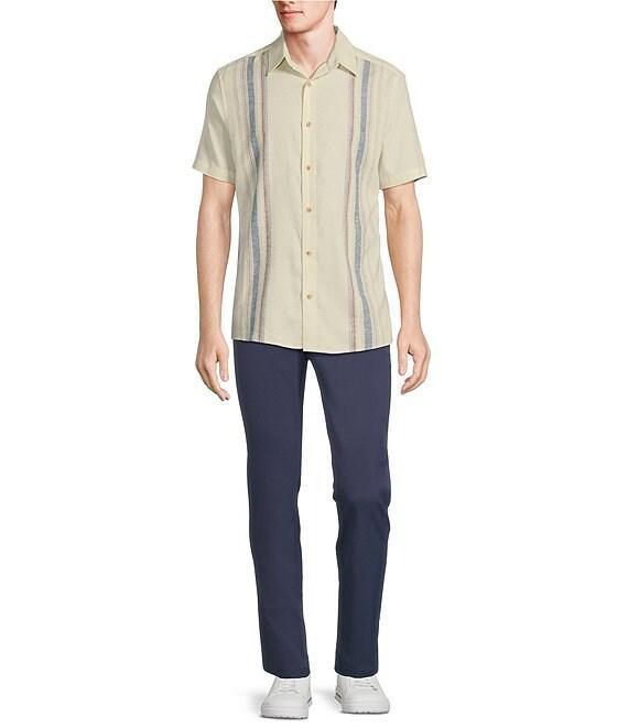 Rowm Big & Tall Short Sleeve Outsider Stripe Pattern Shirt Product Image