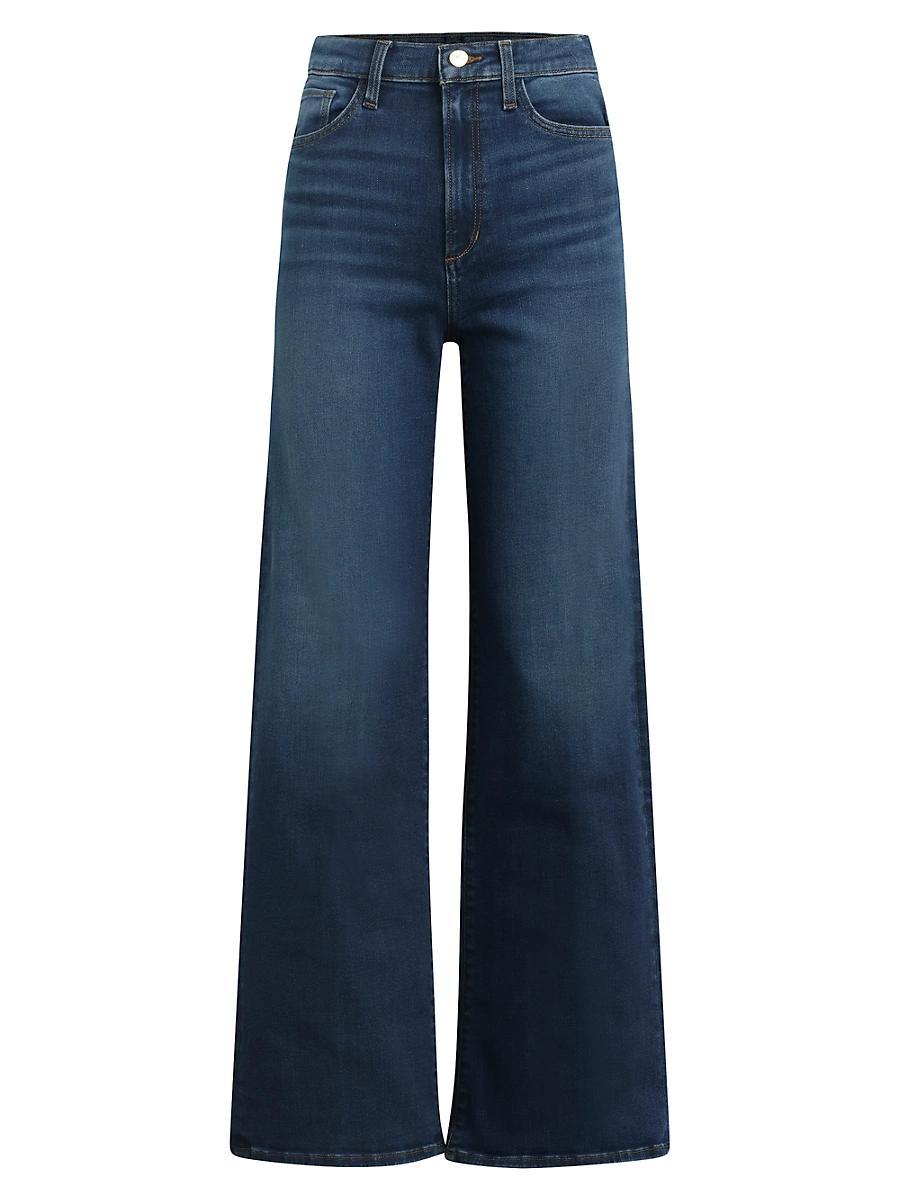 Womens Petite The Mia Petite Wide-Leg Jeans Product Image