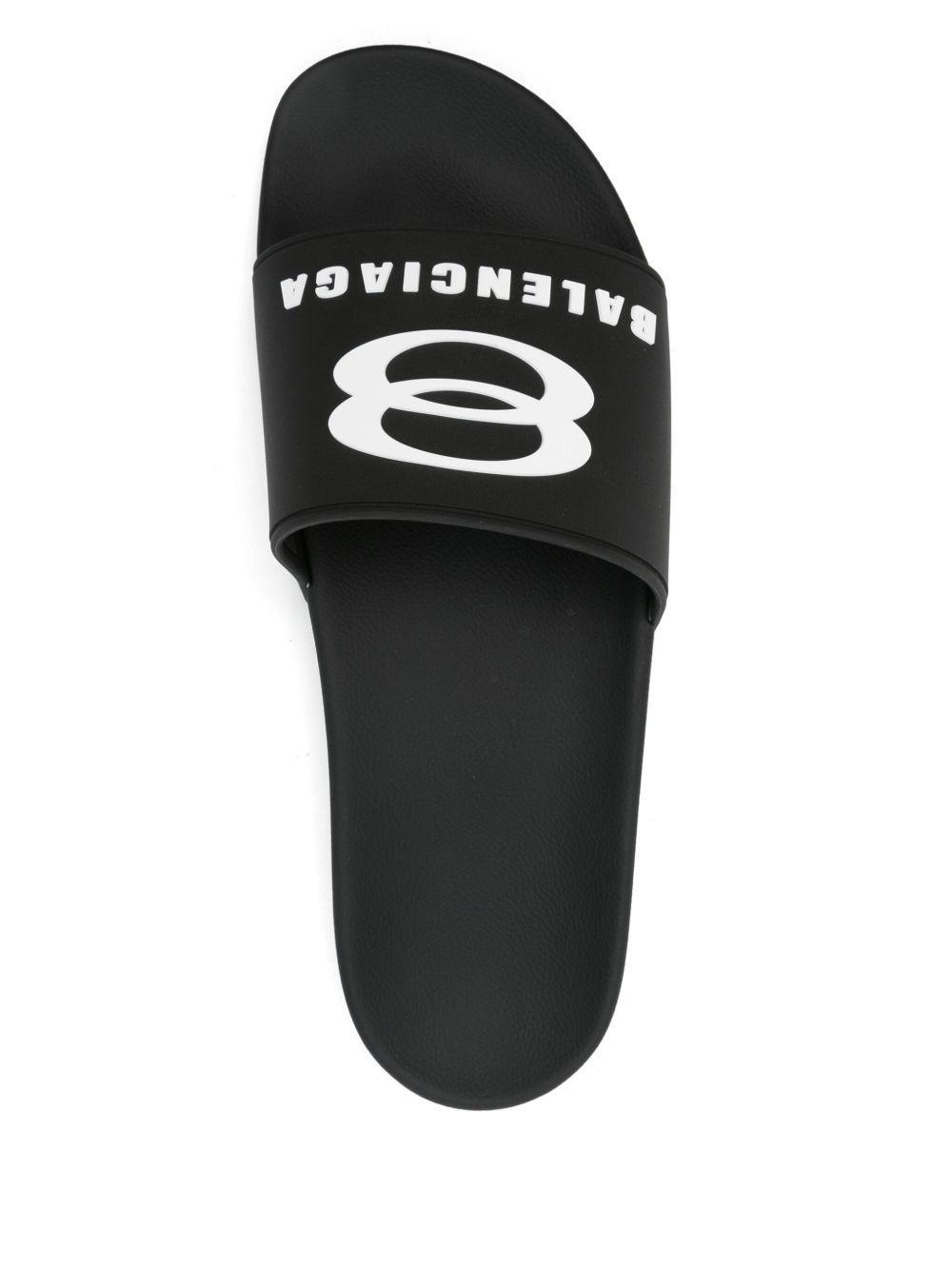 logo-embroidered pool slides Product Image