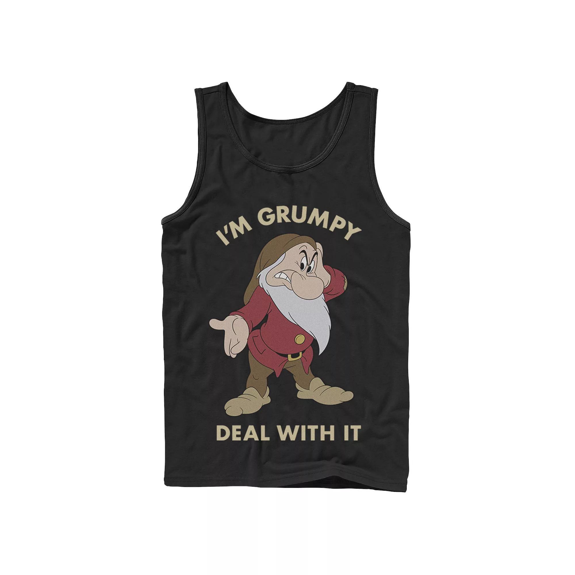 Disney's Snow White I'm Grumpy Deal With It Portrait Men's Tank Top,  Product Image