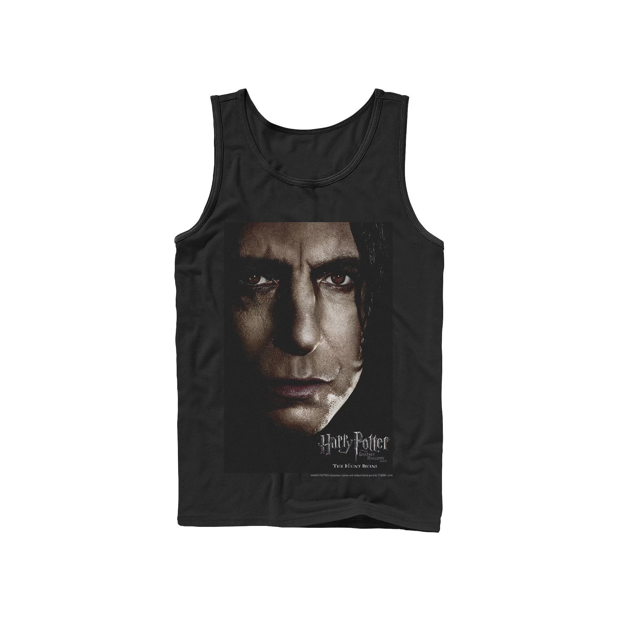 Men's Harry Potter Deathly Hallows Snape Character Poster Graphic Tank Top, Size: Small, Black Product Image