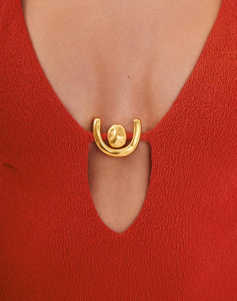 Firenze Isabela Midi Dress - Ruby Product Image