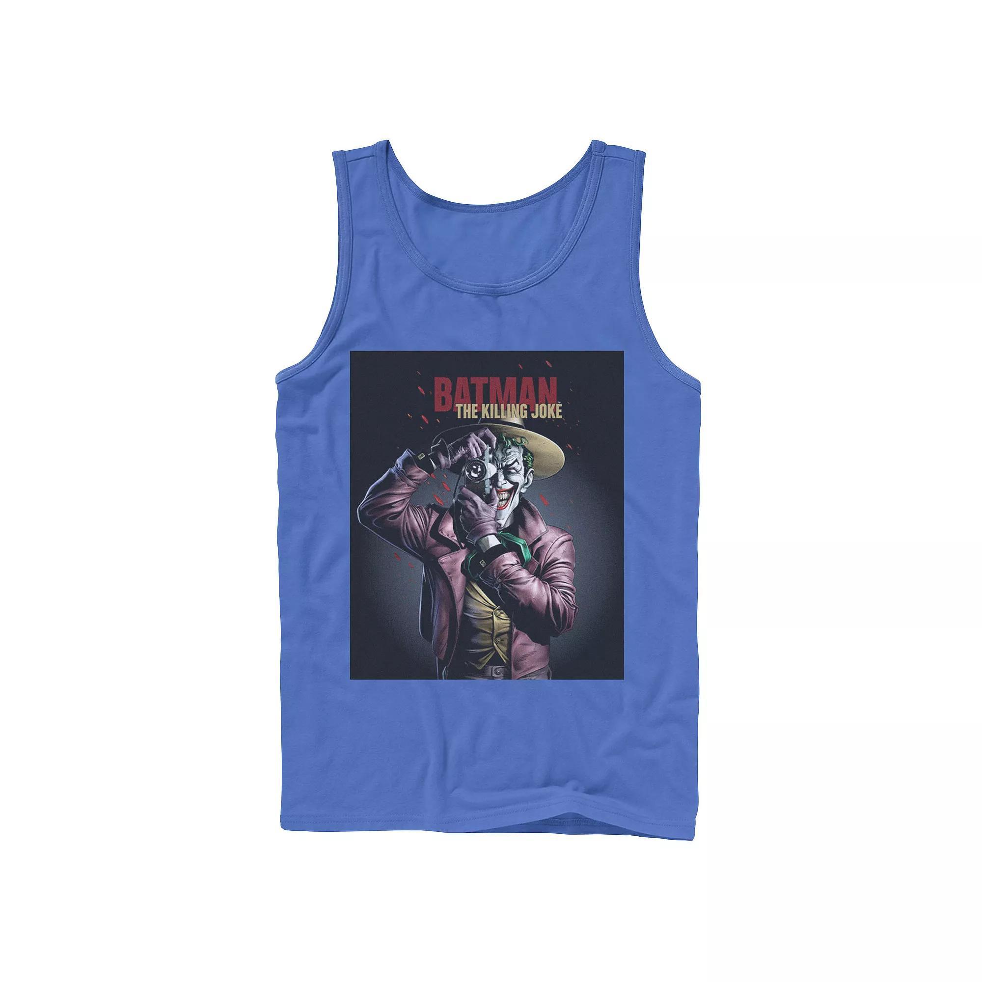 Men's DC Comics Batman The Killing Joke Joker Poster Tank Top, Size: XL, Blue Product Image