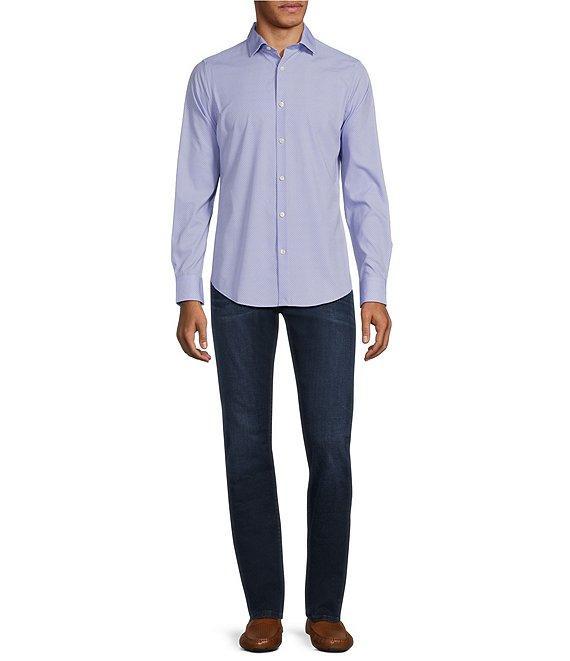 Murano Performance Stretch Slim Fit Triangle Geo Print Long Sleeve Woven Shirt Product Image