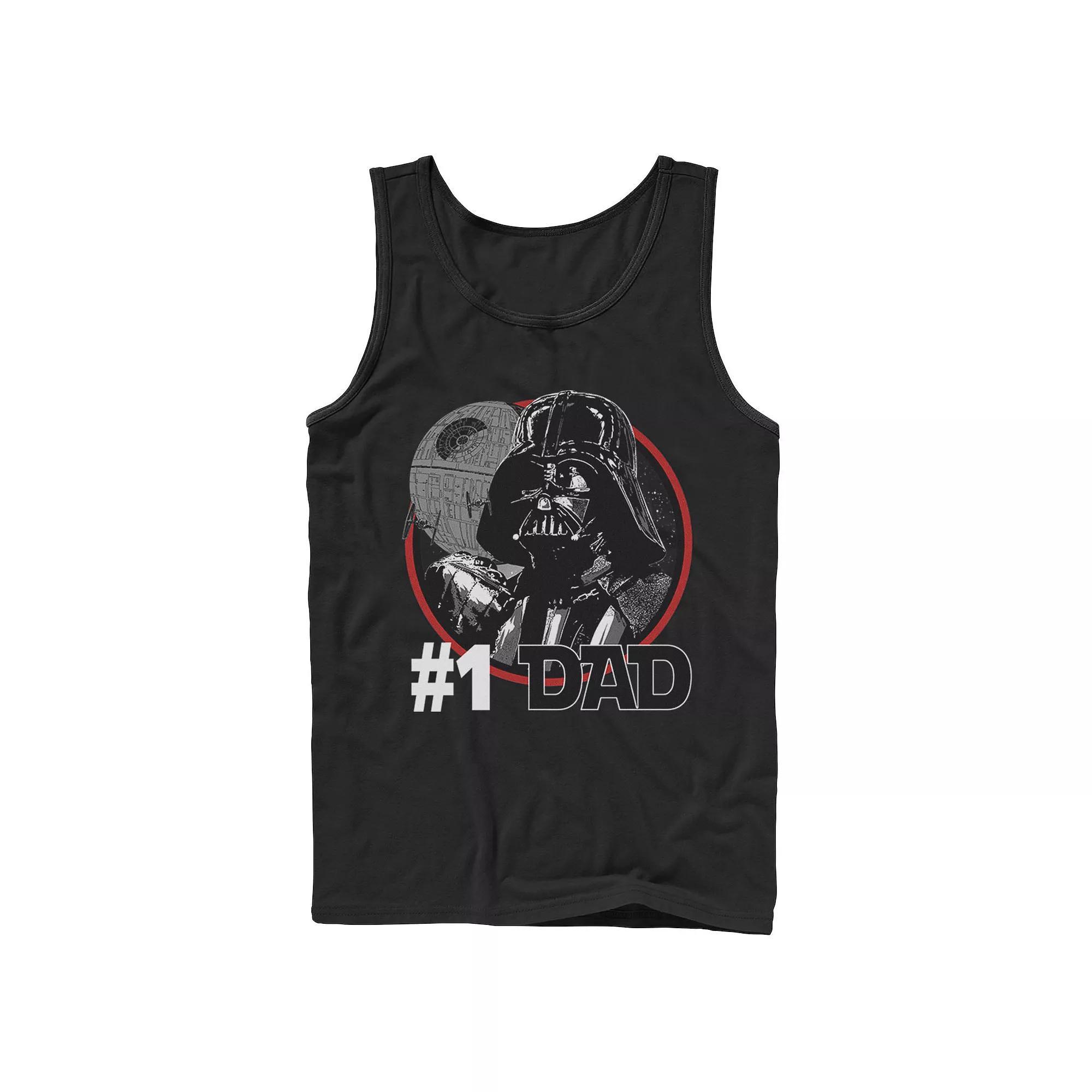 Men's Star Wars Darth Vader #1 Dad Death Star Tank Top,  Product Image