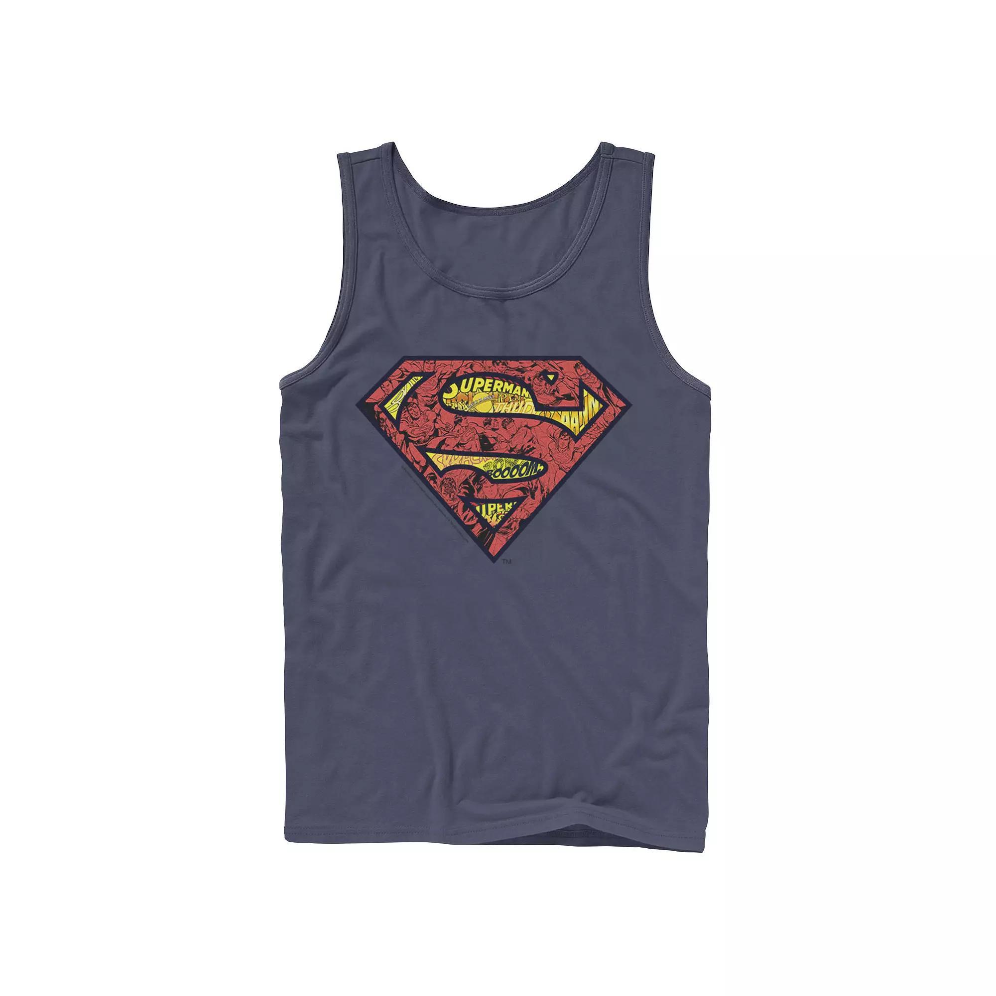 Men's DC Comics Superman Comic Chest Logo Tank Top,  Product Image