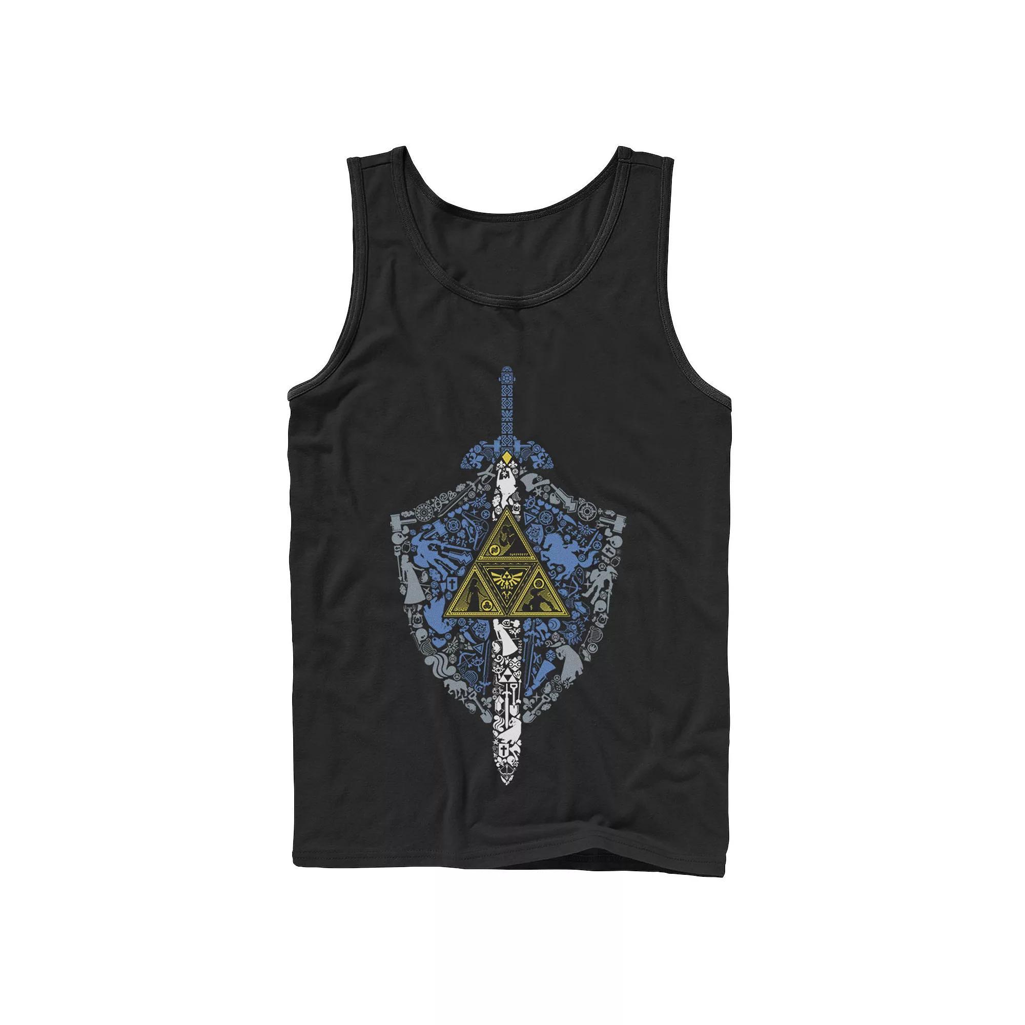 Men's Nintendo The Legend of Zelda Hylian Shield Tank Top, Size: Medium, Black Product Image