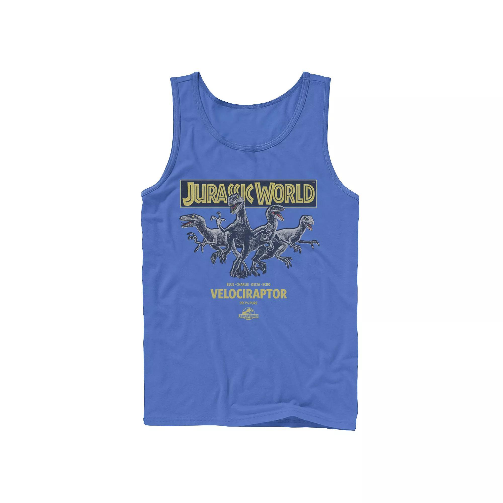 Men's Jurassic World Blue, Charlie, Delta & Echo Pack Tank Top,  Product Image
