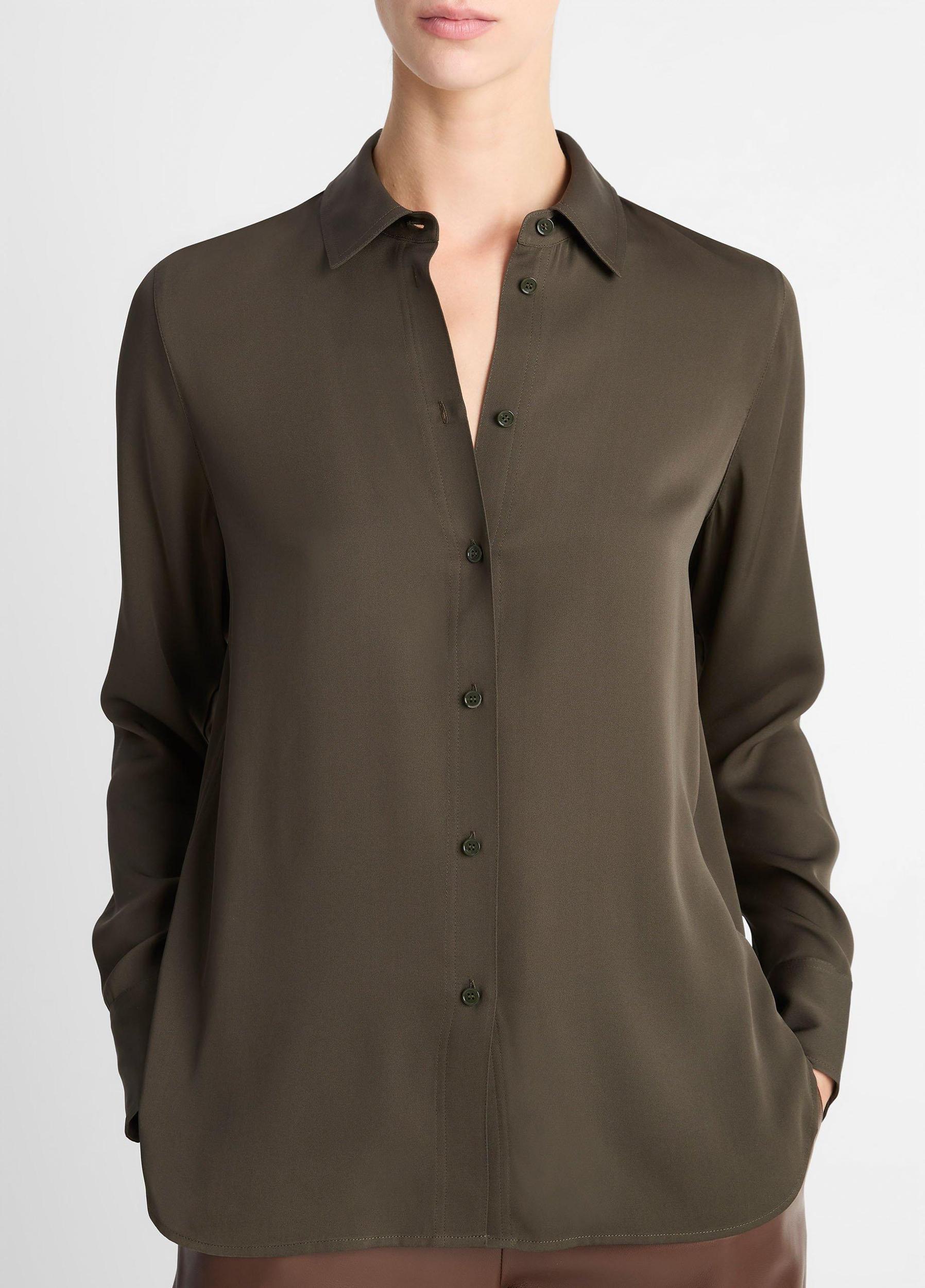Silk Slim-Fit Blouse Product Image
