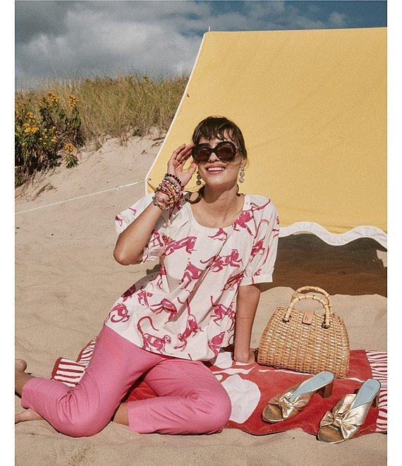 FRANCES VALENTINE Lucy Stretch Cotton High Rise Slim Leg Pants Product Image