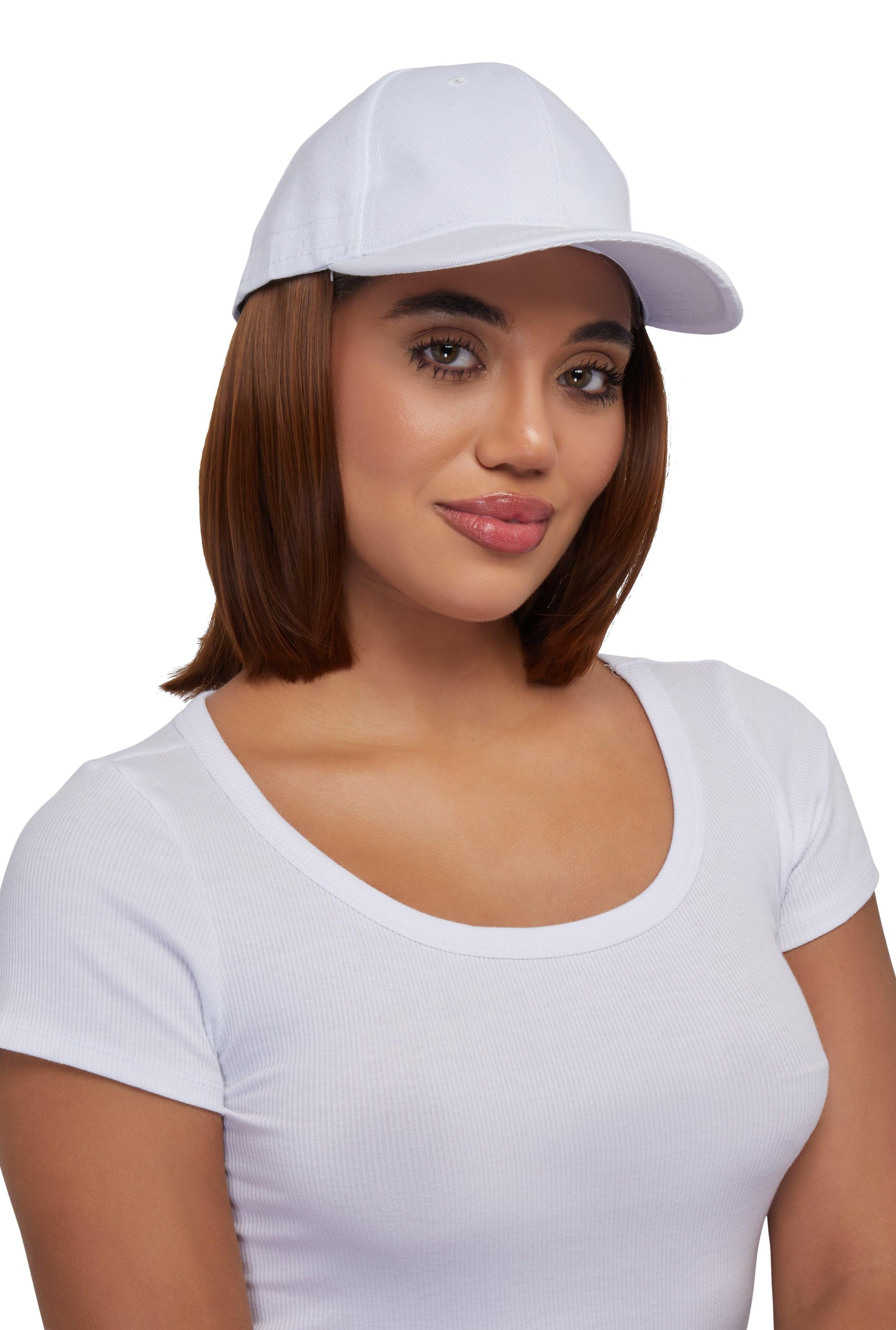 Womens Synthetic Short Hair Wig Baseball Cap Product Image