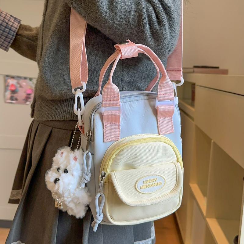 Top Handle PVC Panel Crossbody Bag Product Image