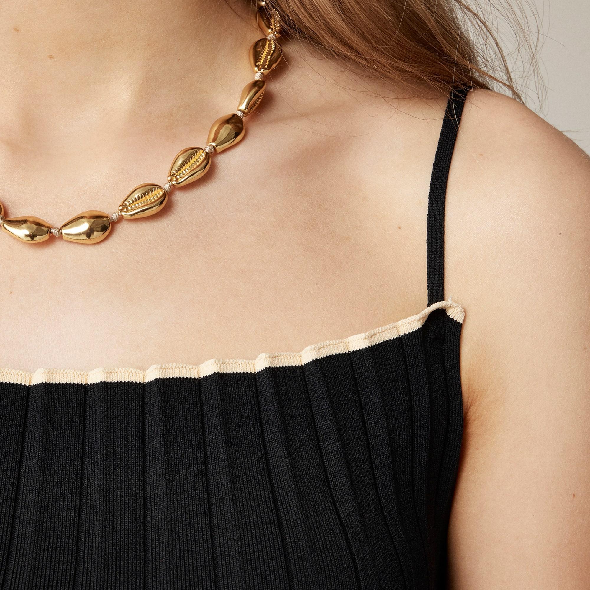 Squareneck pleated tank top Product Image