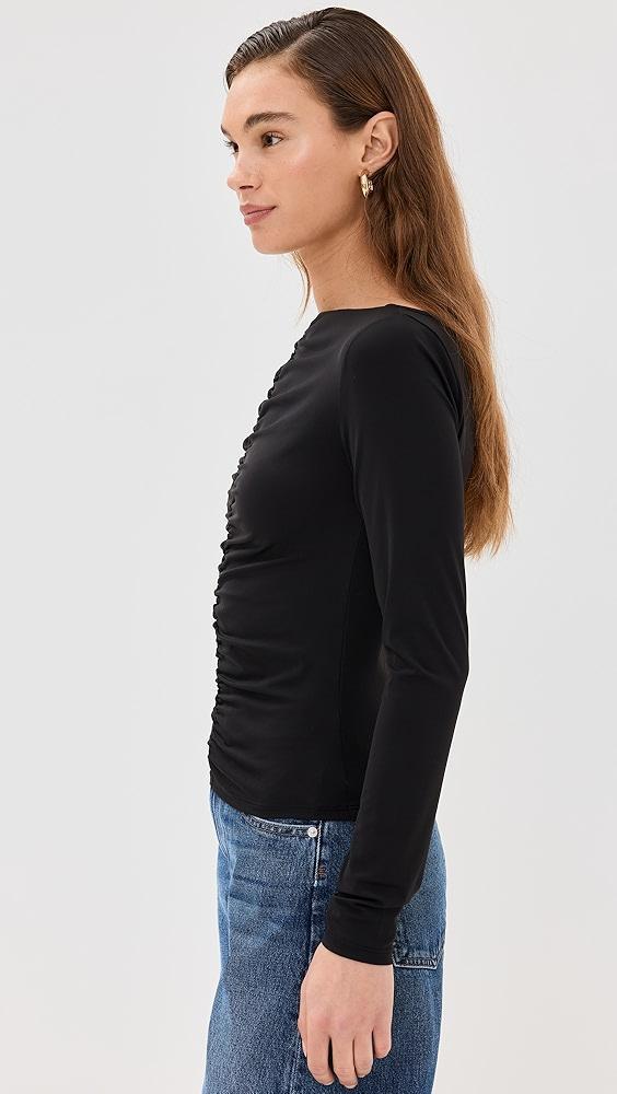 FRAME Ruched Long Sleeve Top | Shopbop Product Image