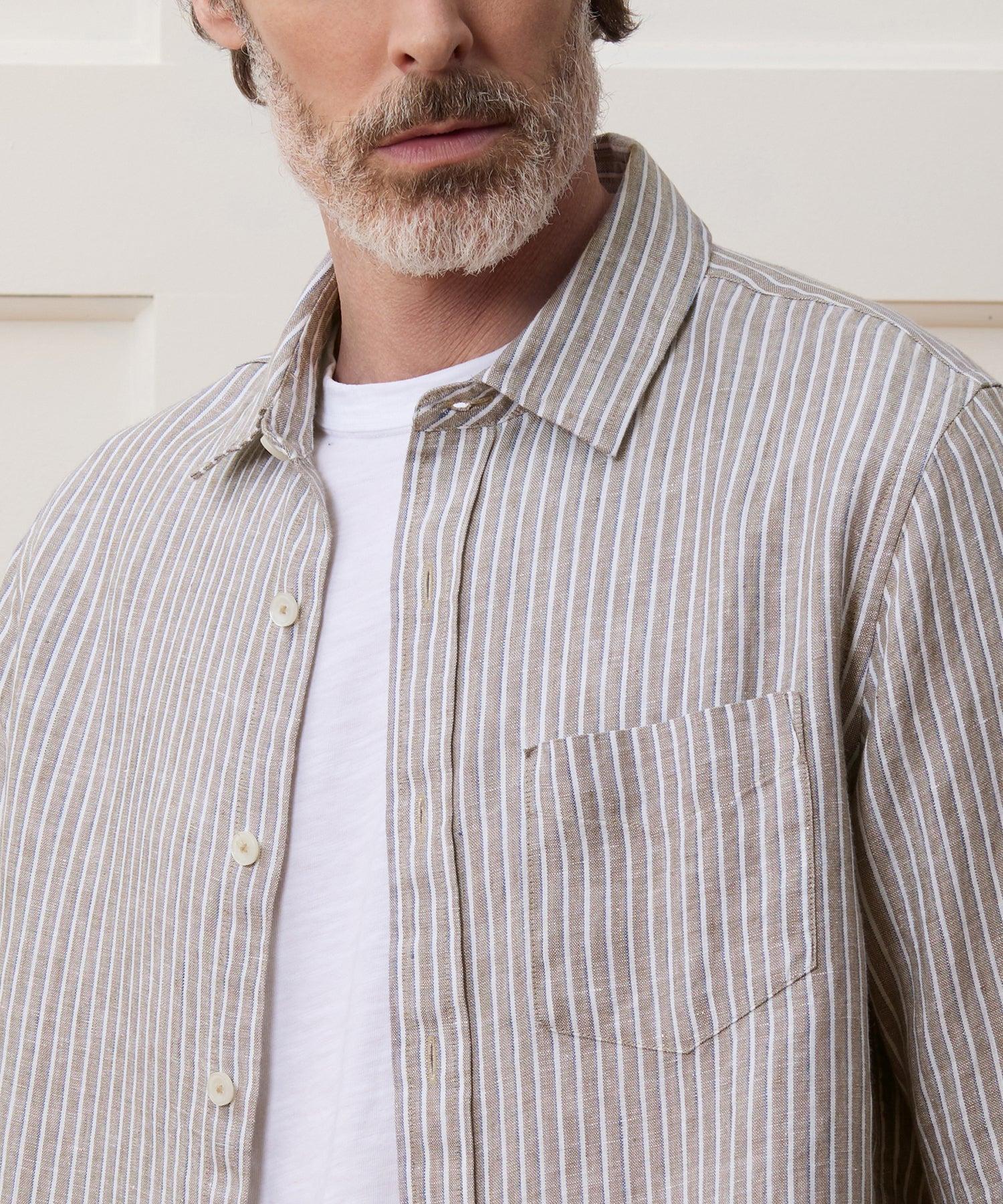 Slim Sea Soft Irish Linen Point Collar Shirt Product Image