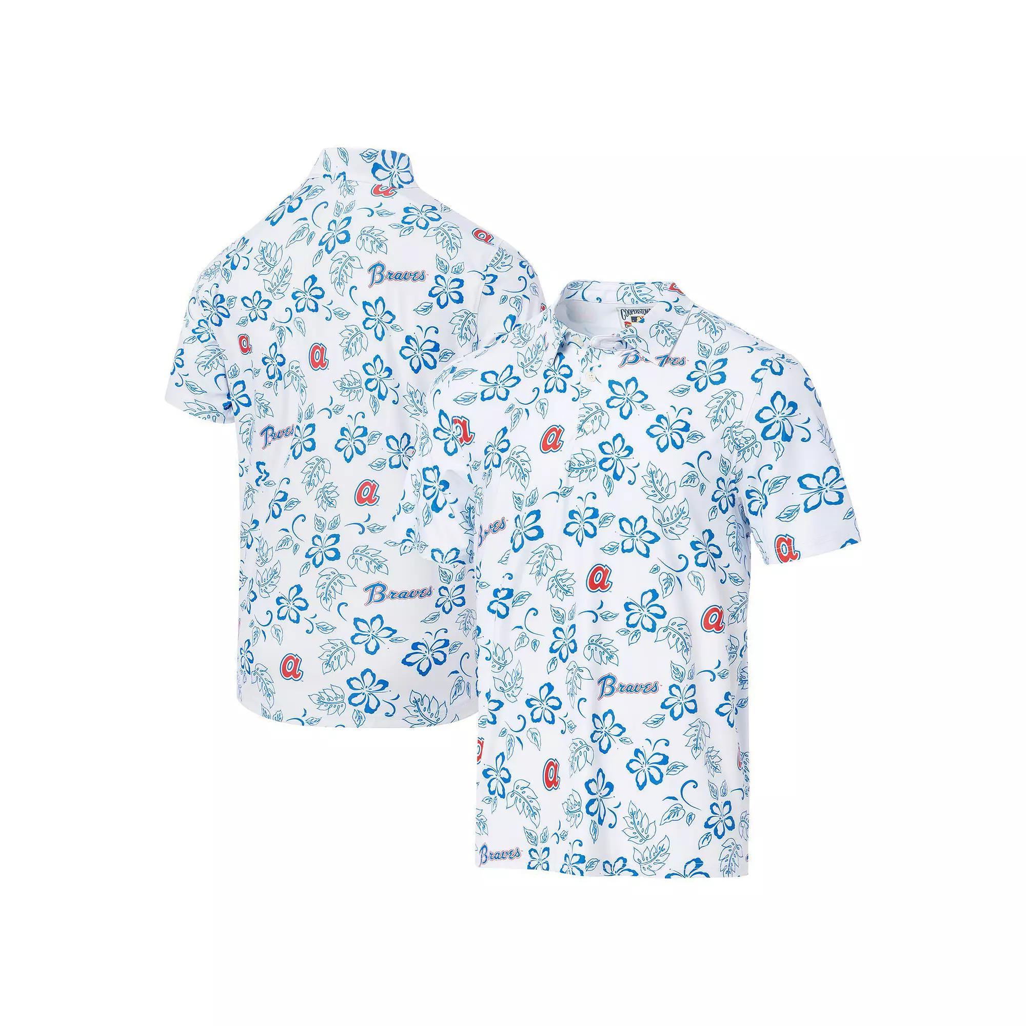 Men's Reyn Spooner White Atlanta Braves Cooperstown Collection Performance Polo,  Product Image