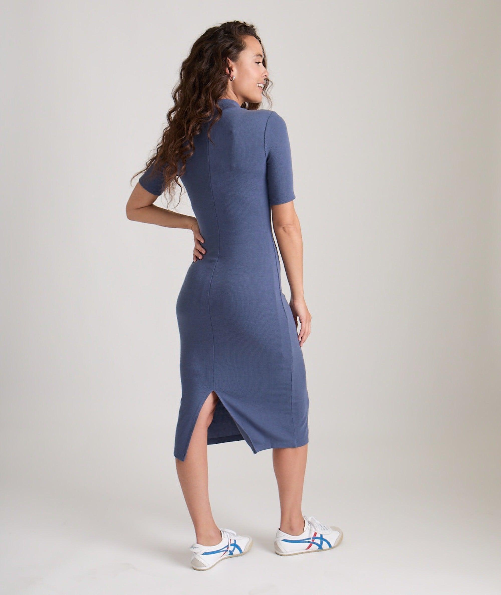 Lexi Rib Mock Neck Midi Dress Product Image