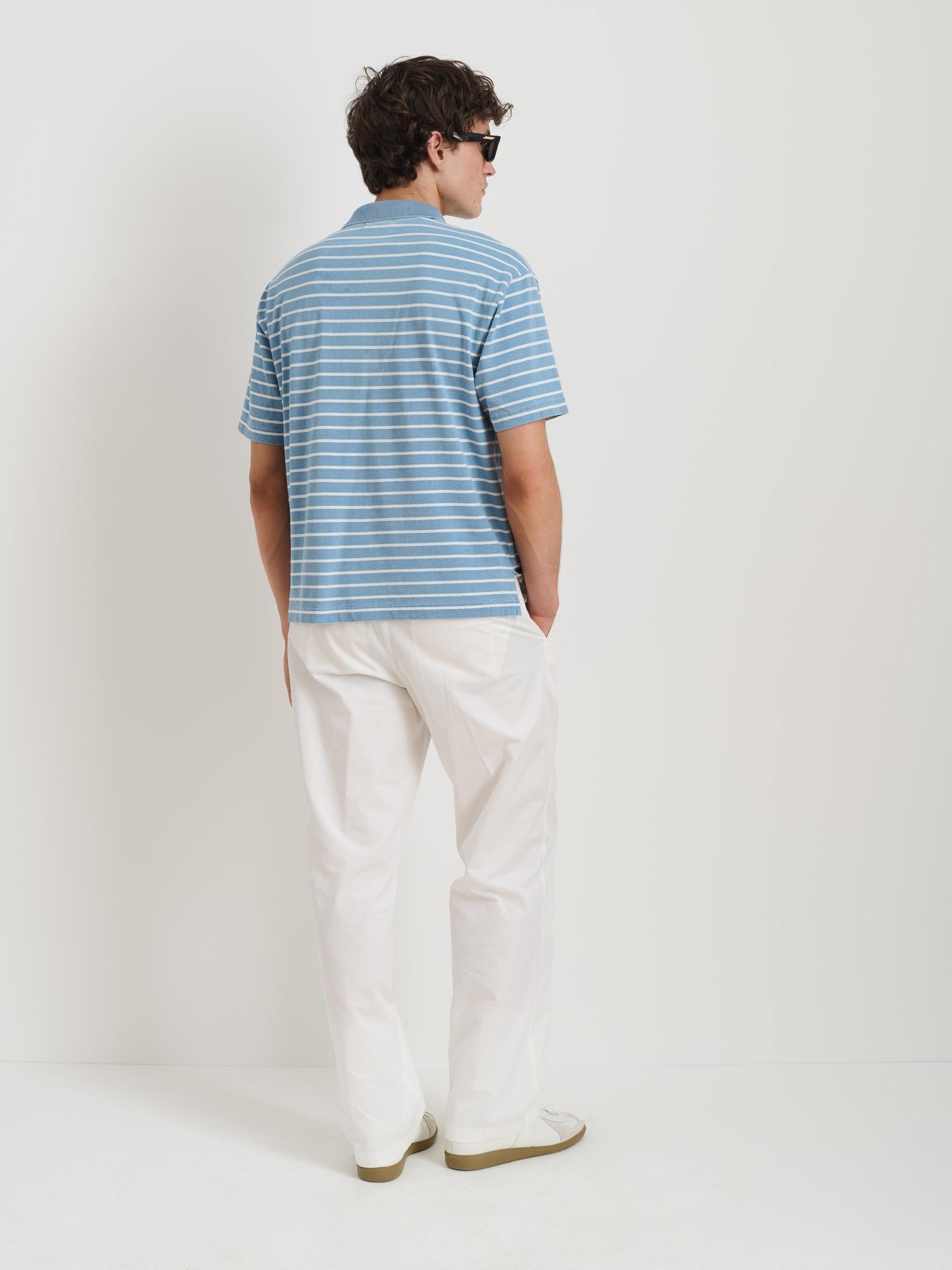 Lucas Polo In Indigo Stripe Product Image