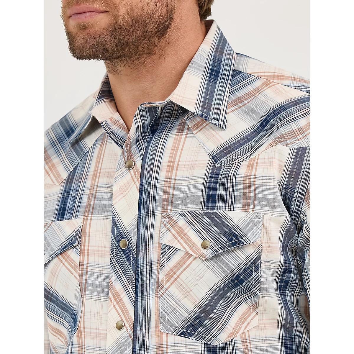 Men's 20X® Competition Advanced Comfort Long Sleeve Two Pocket Western Snap Shirt in Shore Plaid Product Image