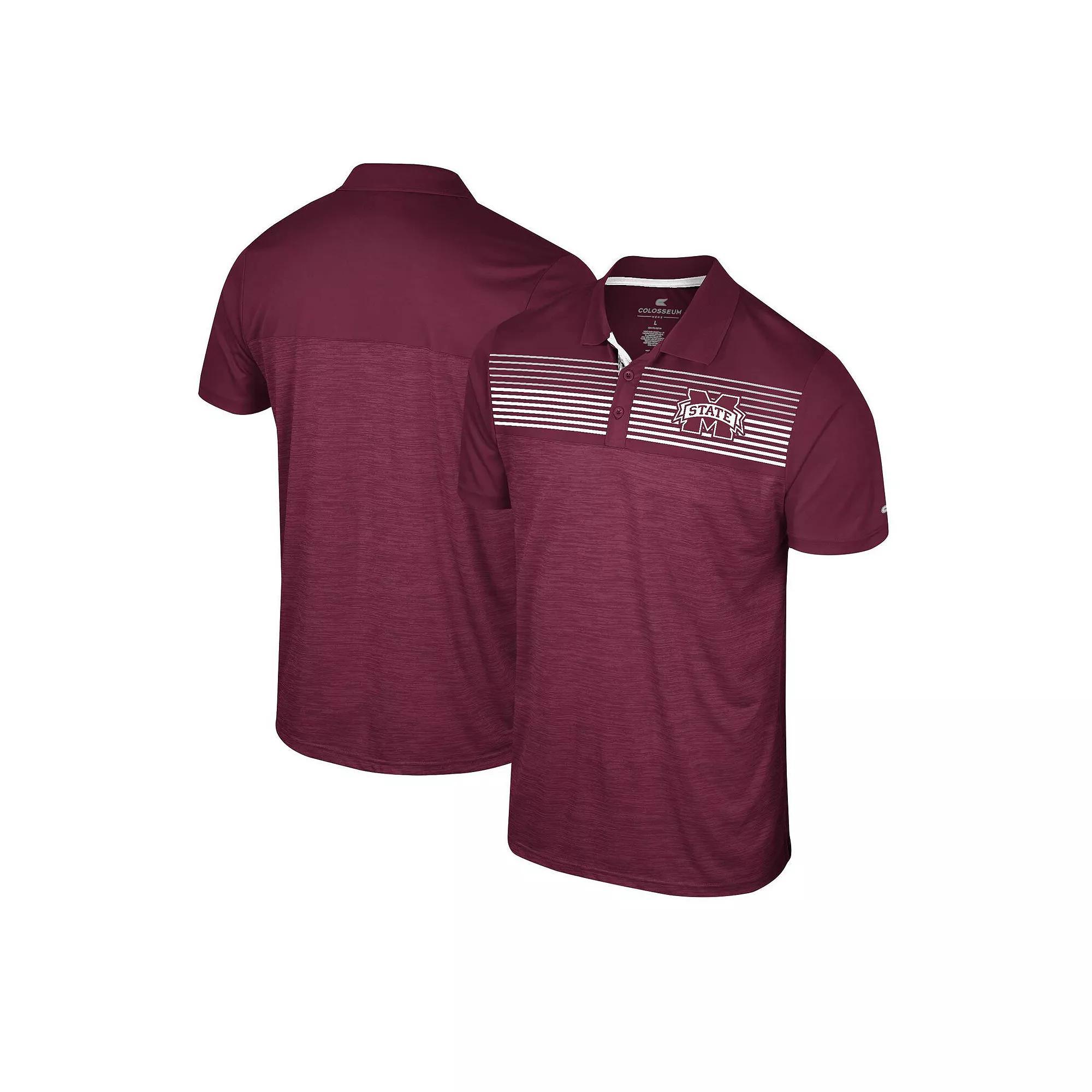 Men's Colosseum Maroon Mississippi State Bulldogs Langmore Polo, Size: XXL, Mst Red Product Image