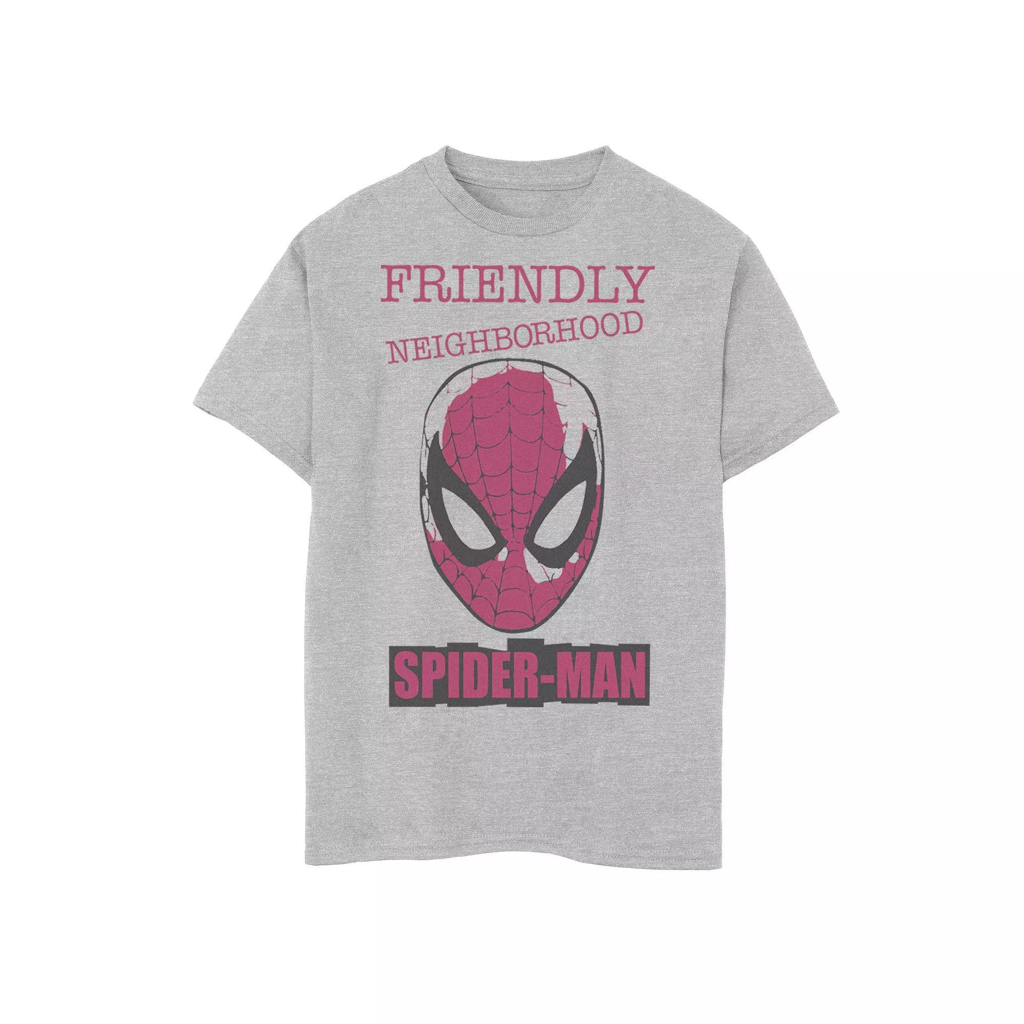 Boys 8-20 Marvel Spider-Man Friendly Neighborhood Front Face Portrait Graphic Tee, Boy's,  Product Image