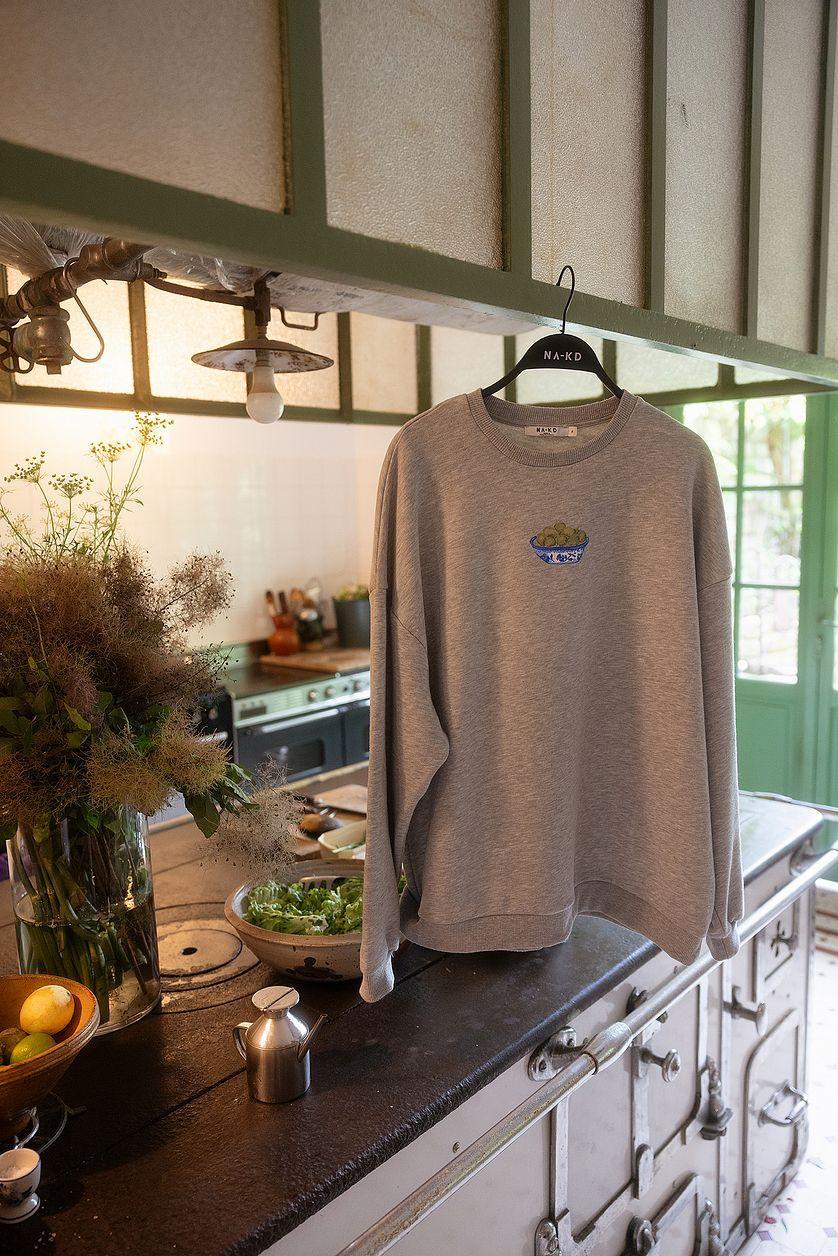 Oversized Print Detail Sweater Product Image