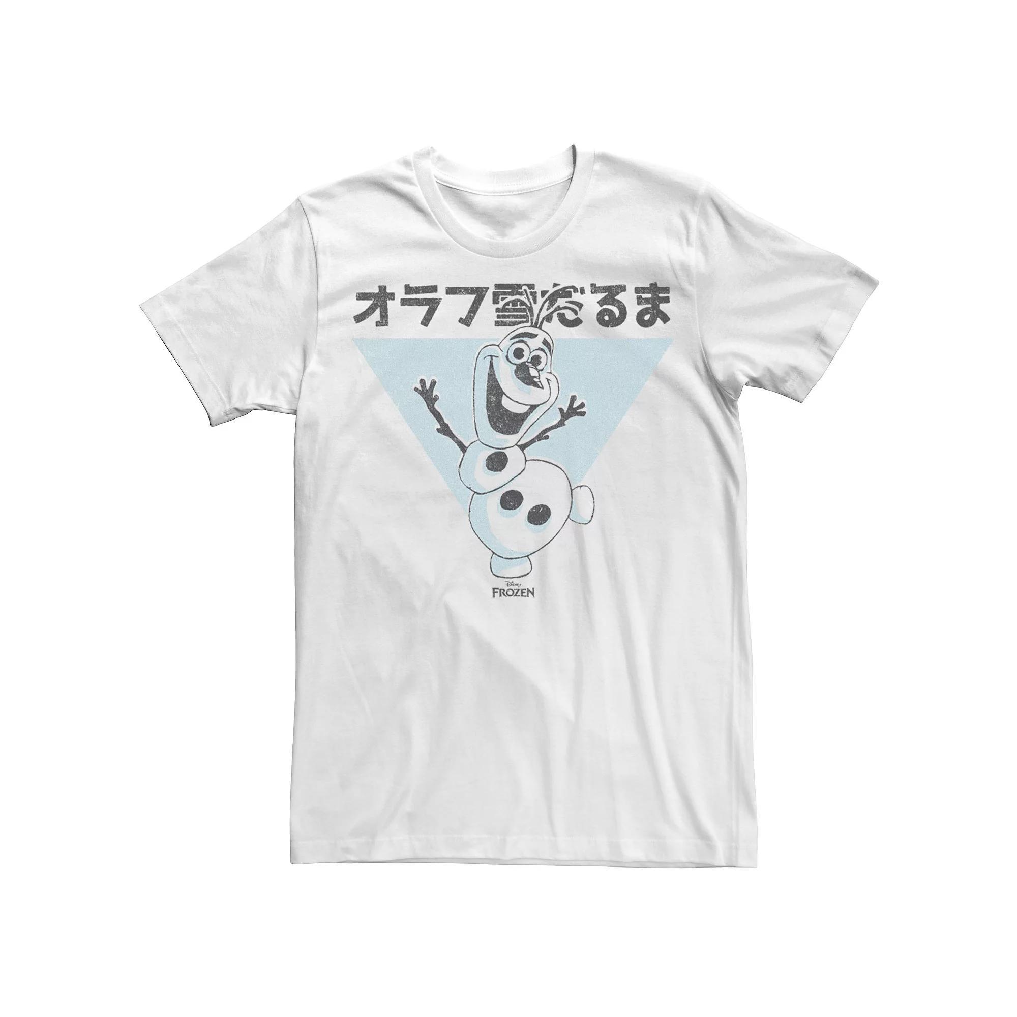 Disney's Frozen Men's Olaf The Snowman Kanji Graphic Tee, Size: Small, White Product Image