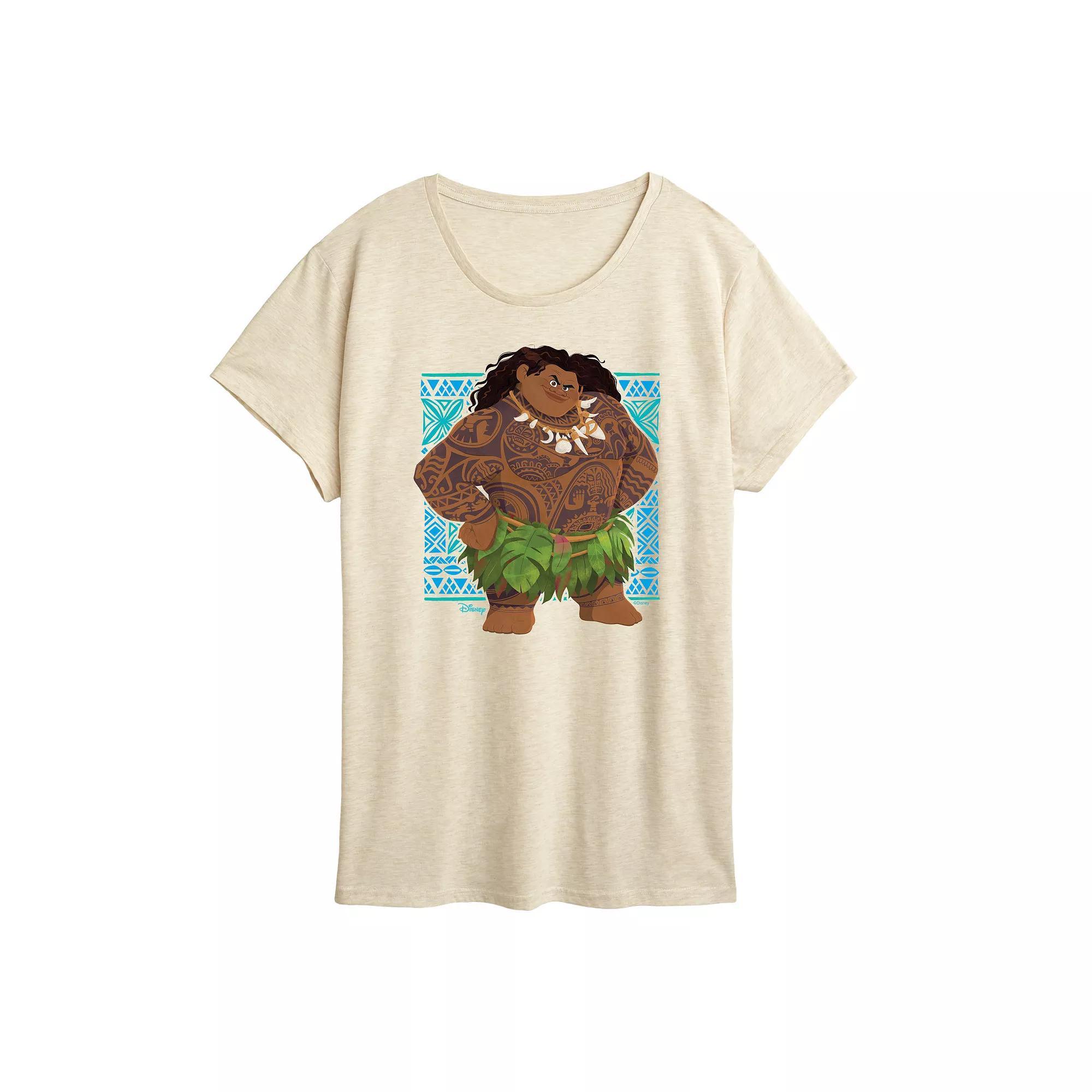 Disney's Moana 2 Maui Women's Portrait Tribal Graphic Tee,  Product Image
